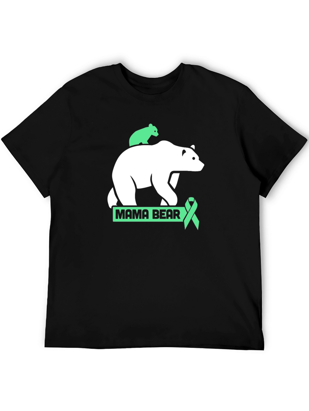 Mama Bear T-Shirt - Green Ribbon Support