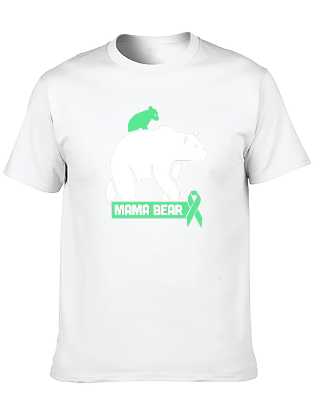 Mama Bear T-Shirt - Green Ribbon Support