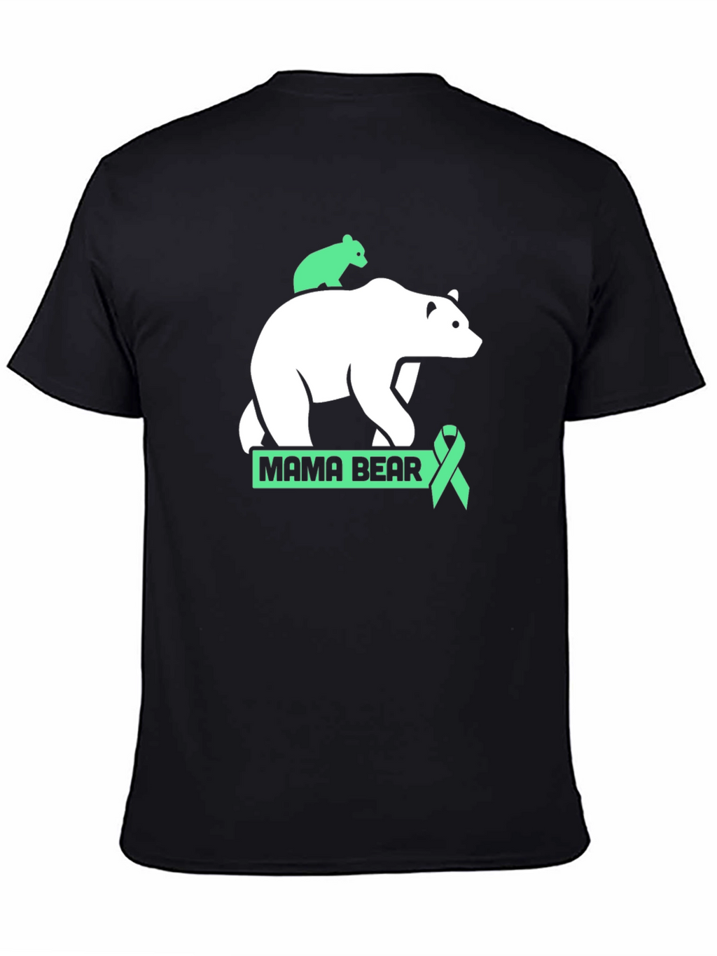 Mama Bear T-Shirt - Green Ribbon Support