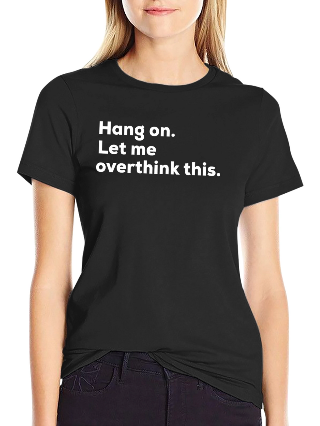 Funny Overthinker Graphic Tee - Black