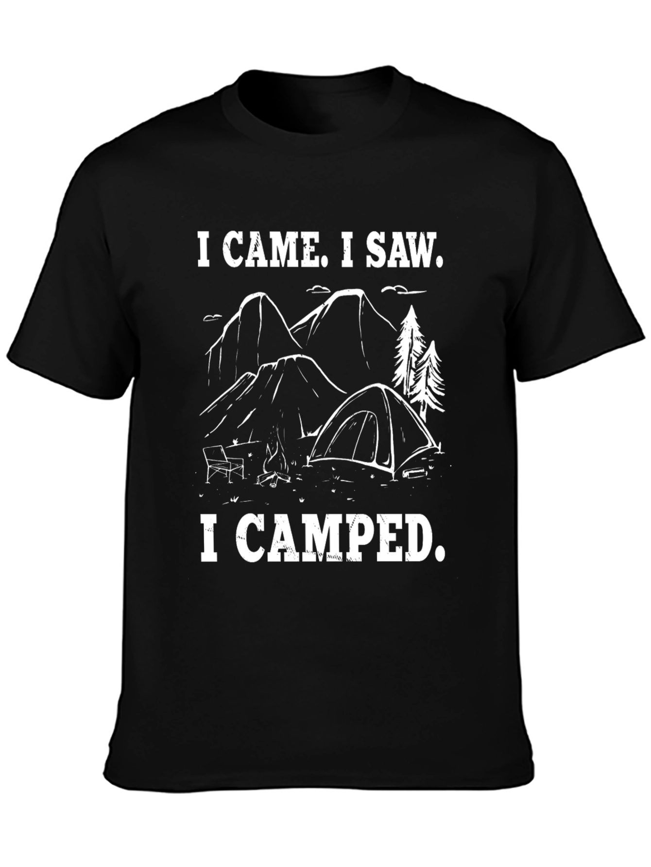 Camping Graphic T-Shirt - I Came I Saw I Camped