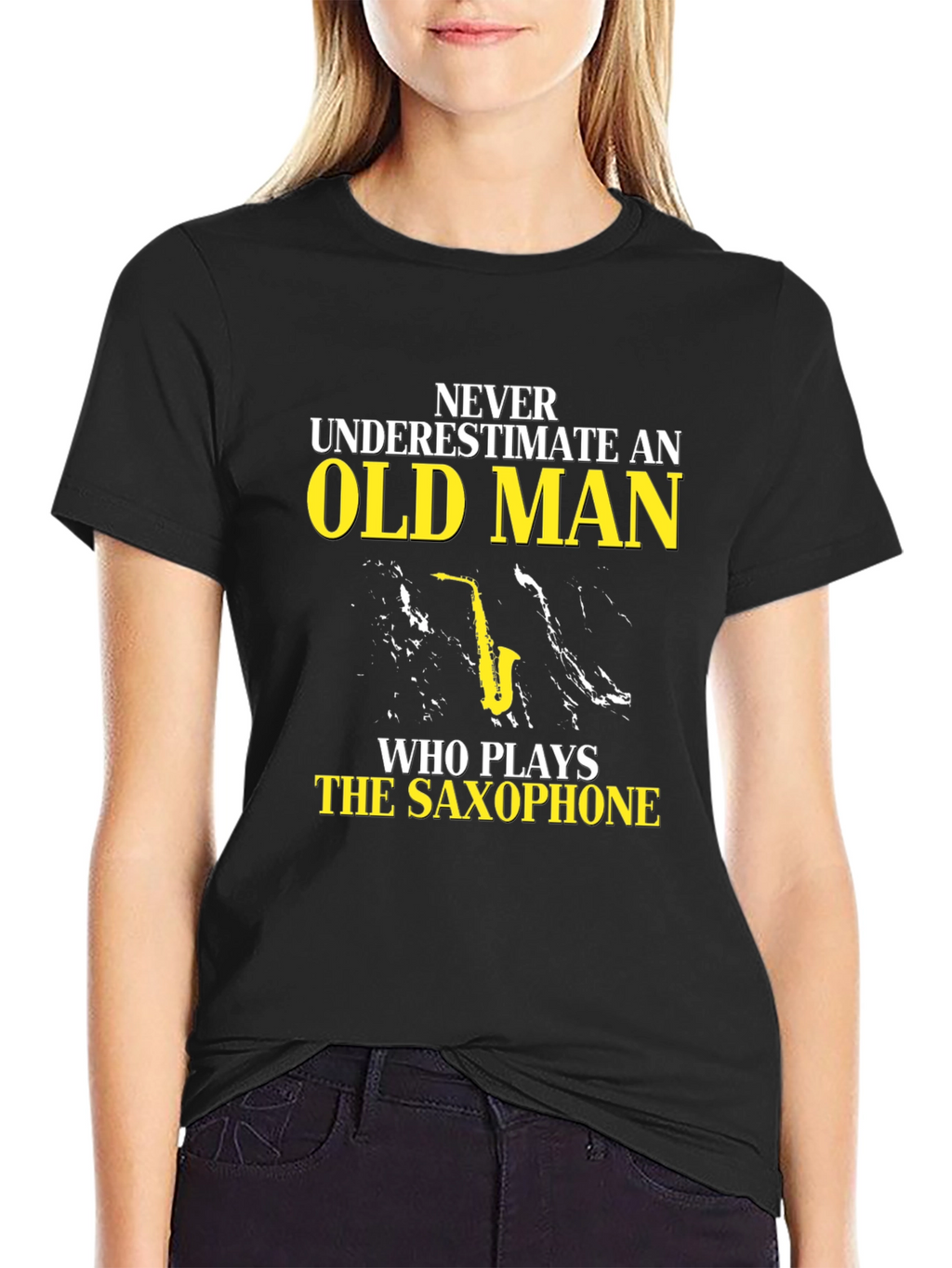 Never Underestimate Old Man Saxophone T-Shirt