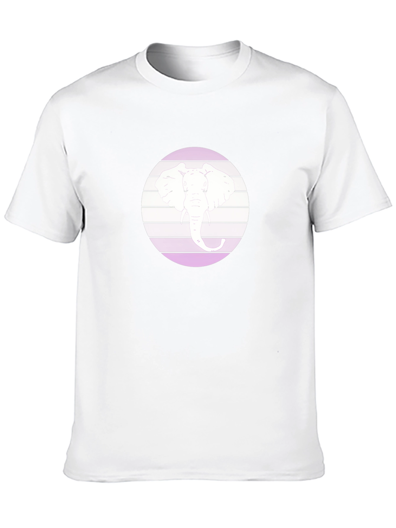 Elephant Circle Graphic Black T-Shirt