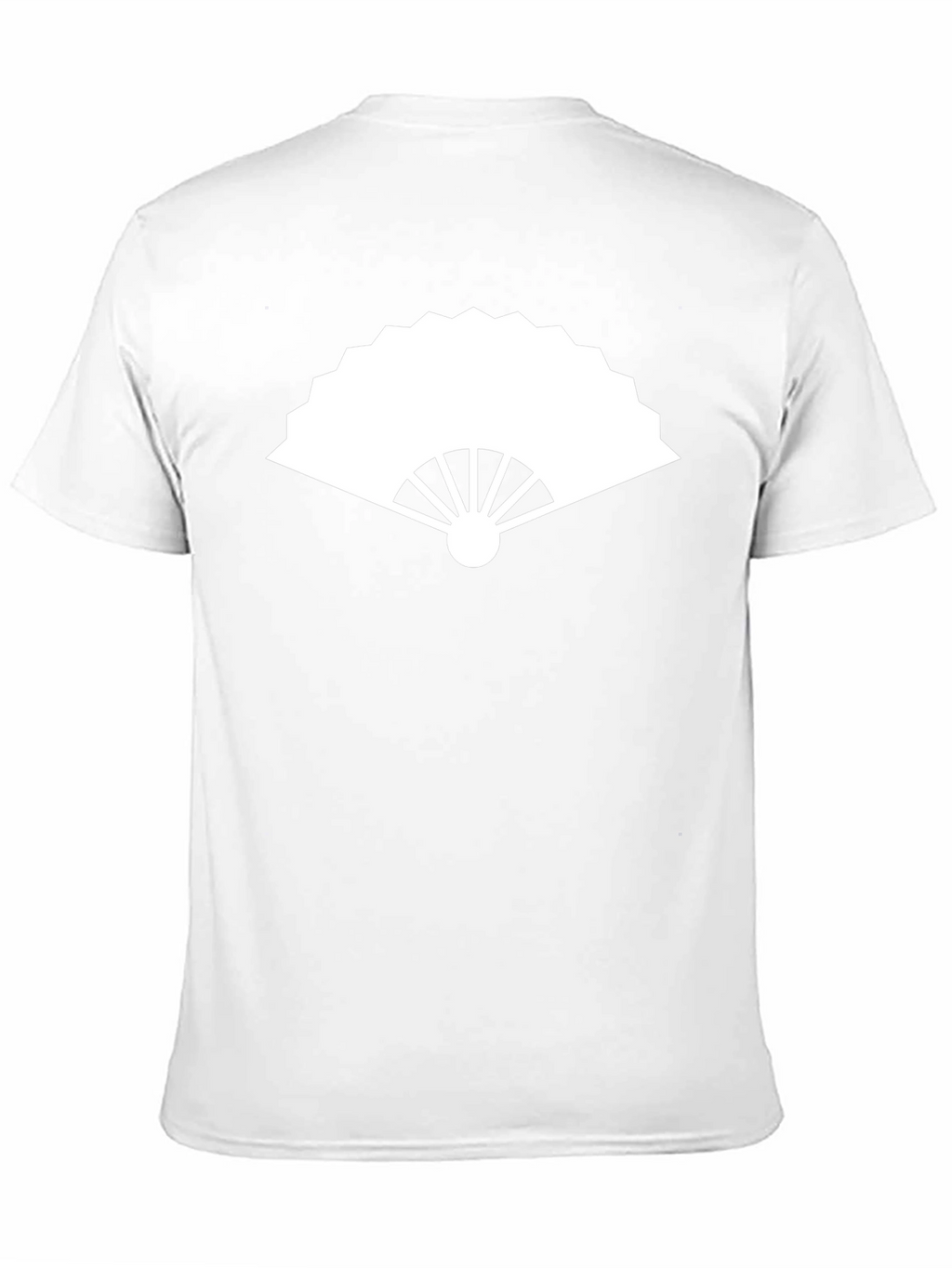 Black T-Shirt with White Fan Graphic
