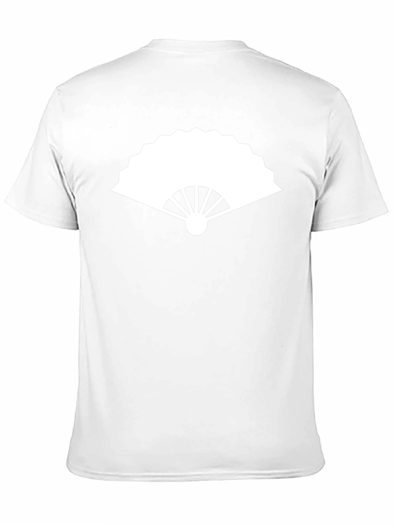 Black T-Shirt with White Fan Graphic