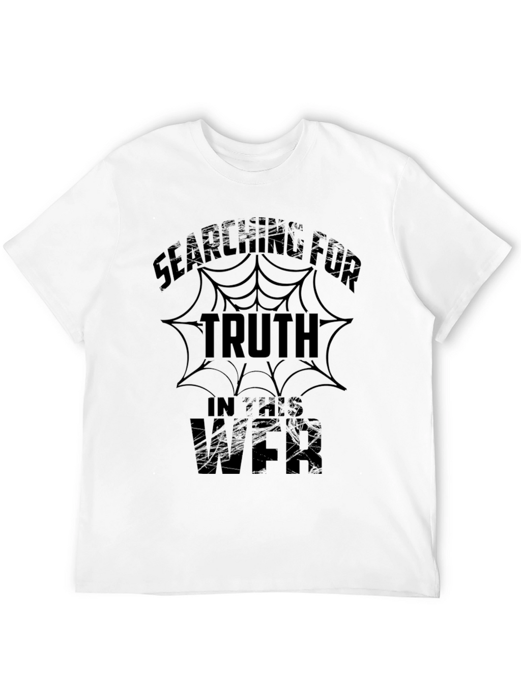 Searching For Truth Mens Black Graphic T-Shirt