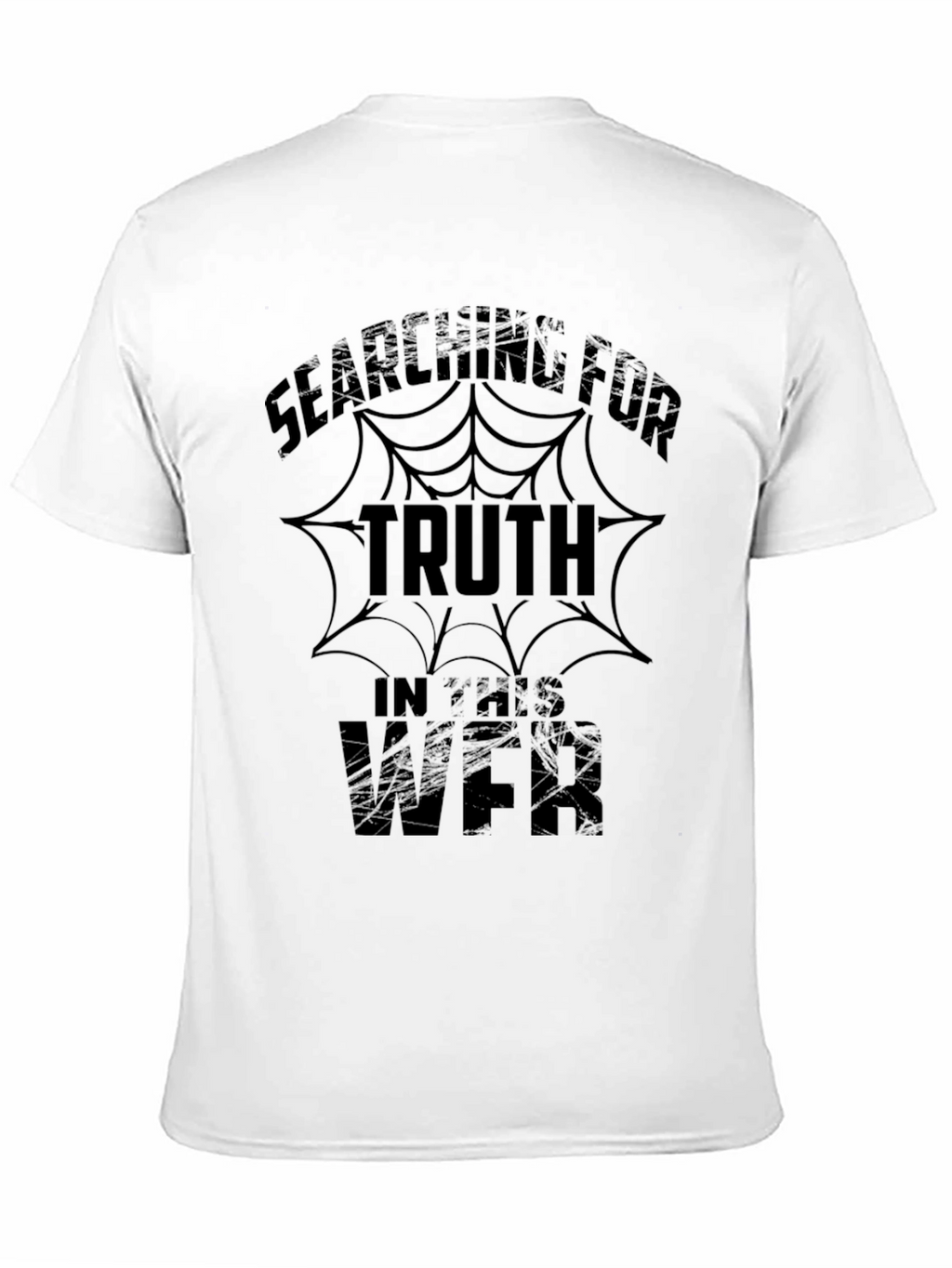 Searching For Truth Mens Black Graphic T-Shirt