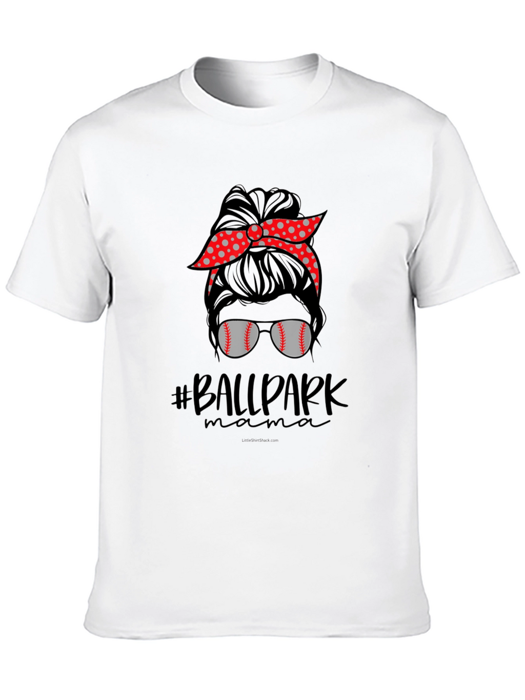 Ballpark Mama Messy Bun Baseball T-Shirt