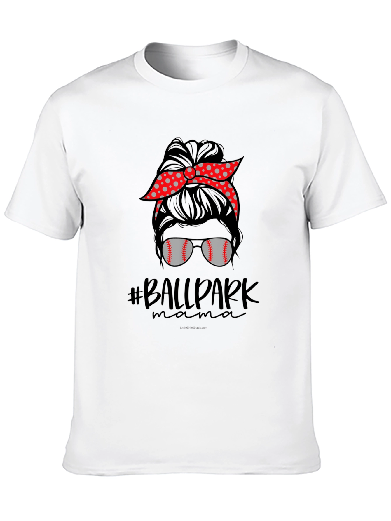Ballpark Mama Messy Bun Baseball T-Shirt