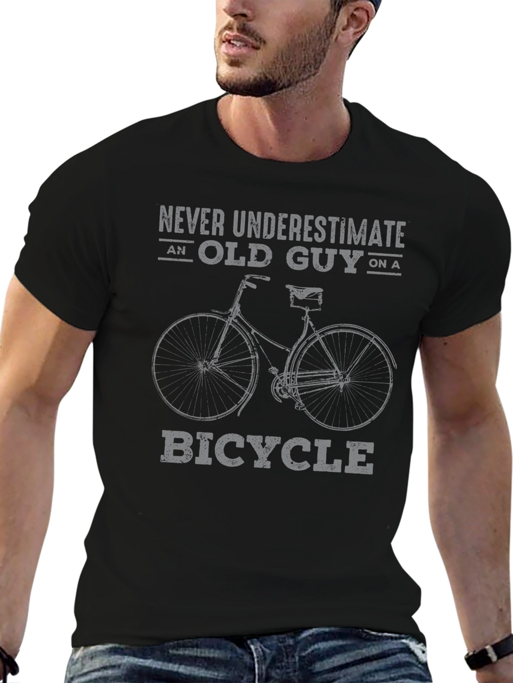 Old Guy on a Bicycle T-Shirt