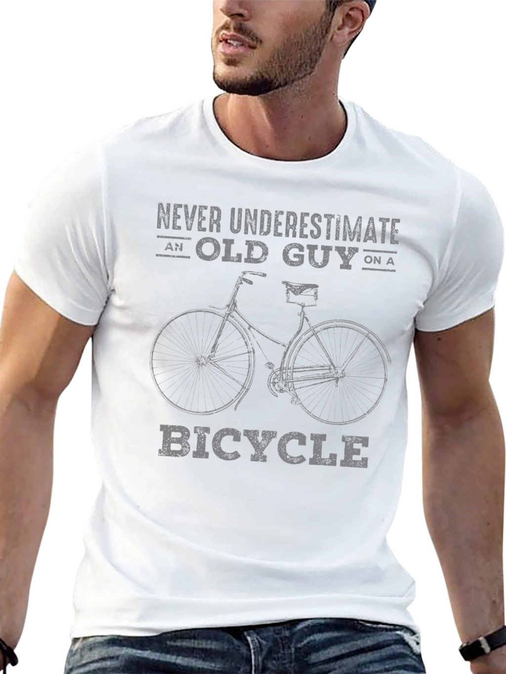 Old Guy on a Bicycle T-Shirt