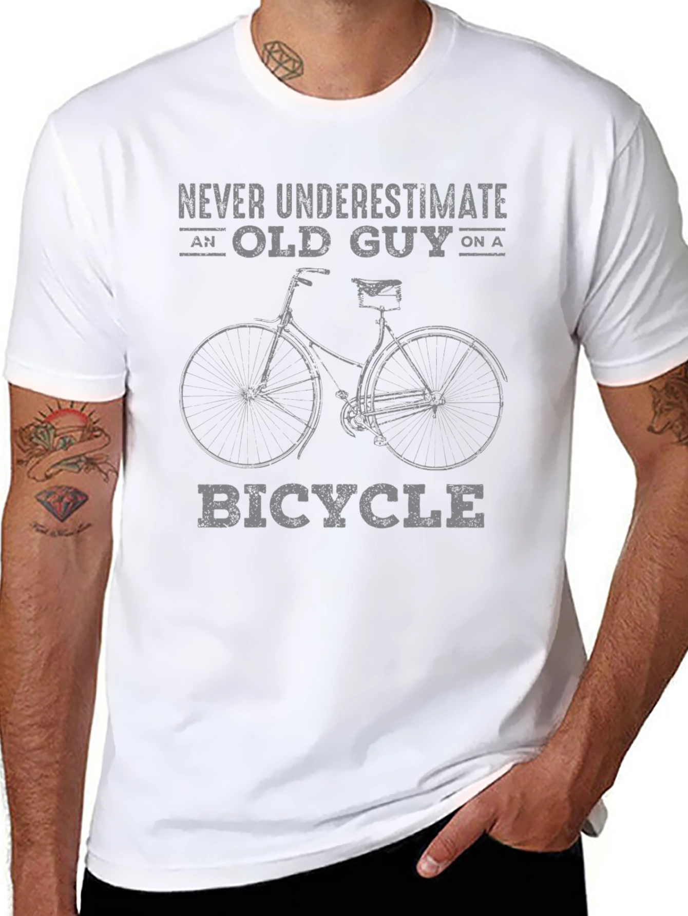 Old Guy on a Bicycle T-Shirt