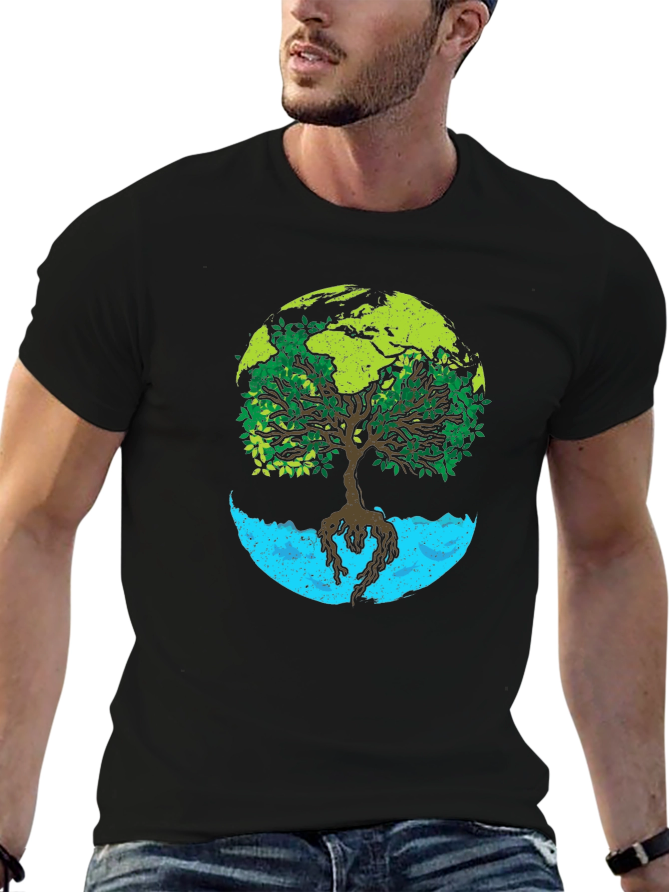 Earth Tree Graphic Tee - Nature Lovers T-Shirt