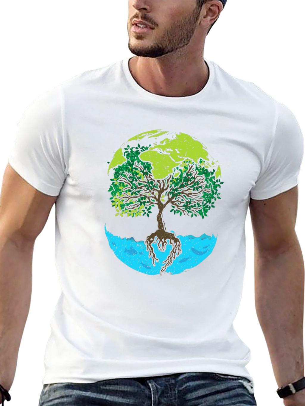 Earth Tree Graphic Tee - Nature Lovers T-Shirt