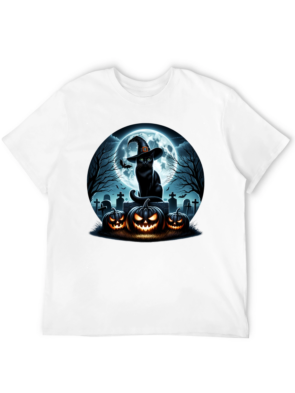 Halloween Cat Pumpkin T-Shirt