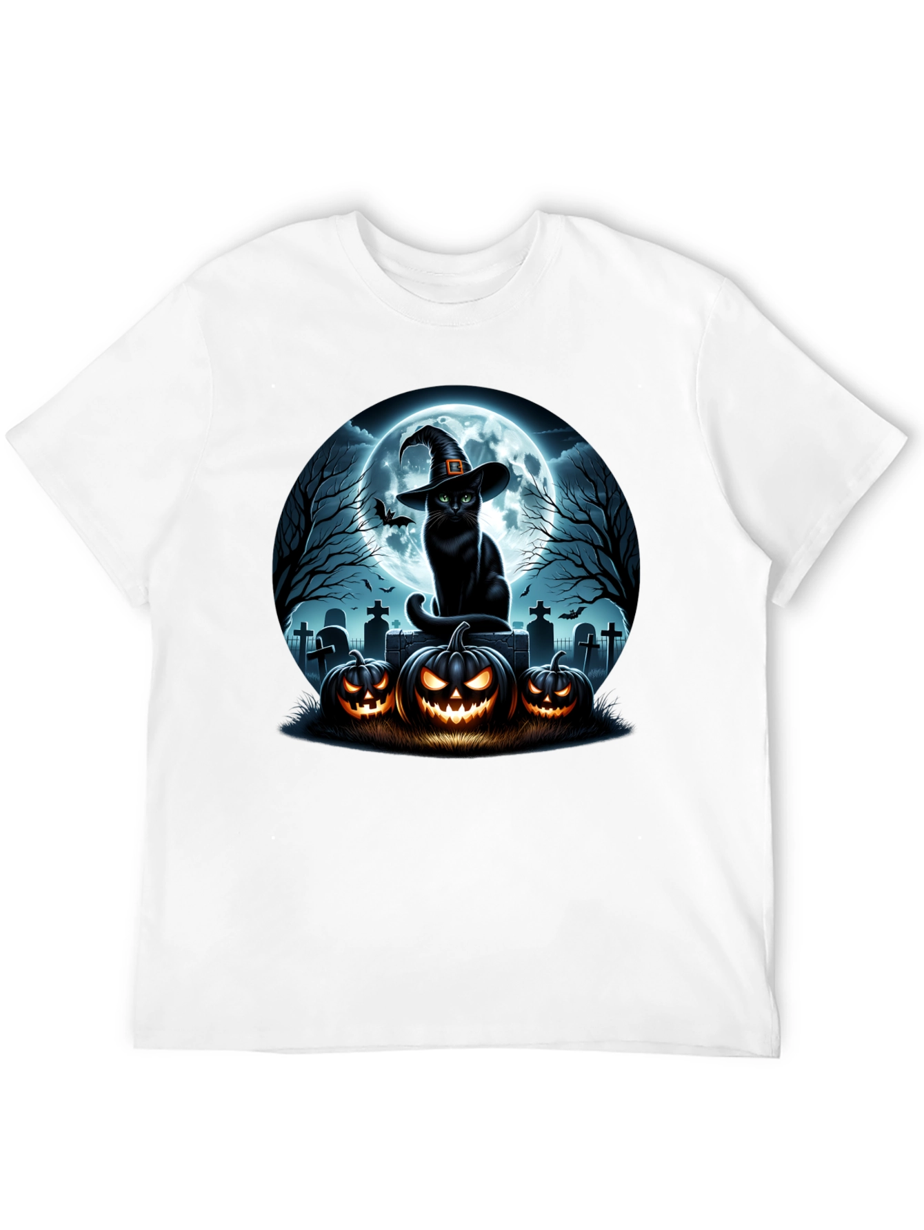 Halloween Cat Pumpkin T-Shirt