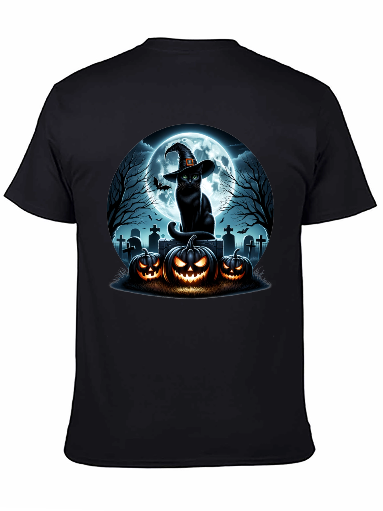 Halloween Cat Pumpkin T-Shirt