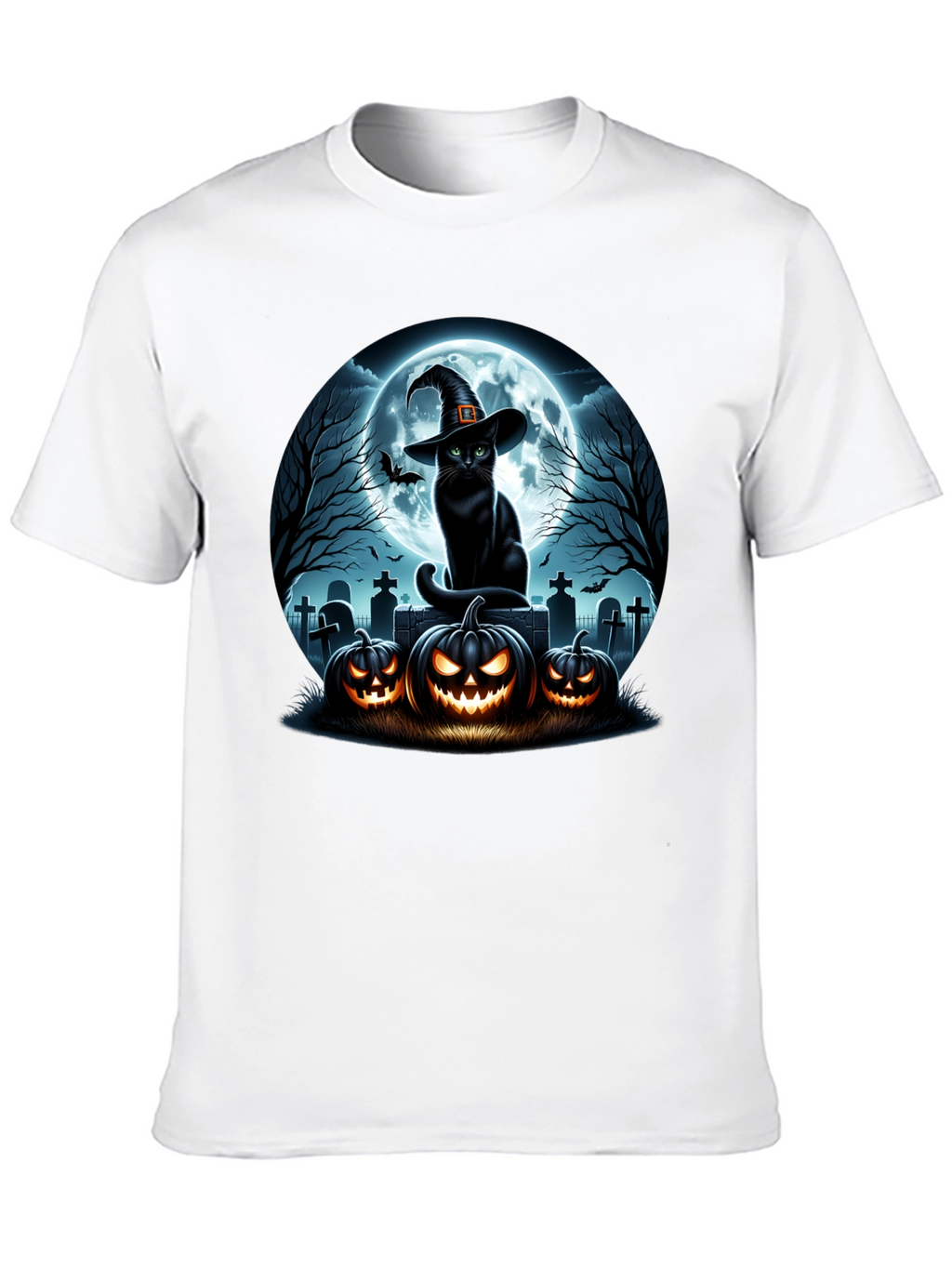 Halloween Cat Pumpkin T-Shirt