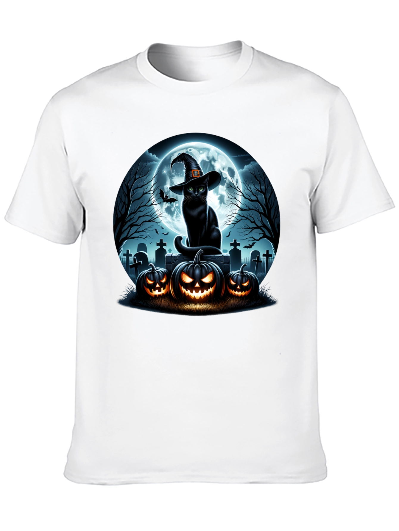 Halloween Cat Pumpkin T-Shirt