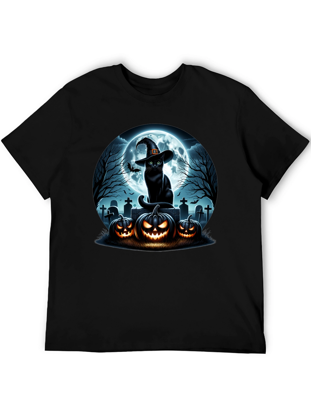 Halloween Cat Pumpkin T-Shirt