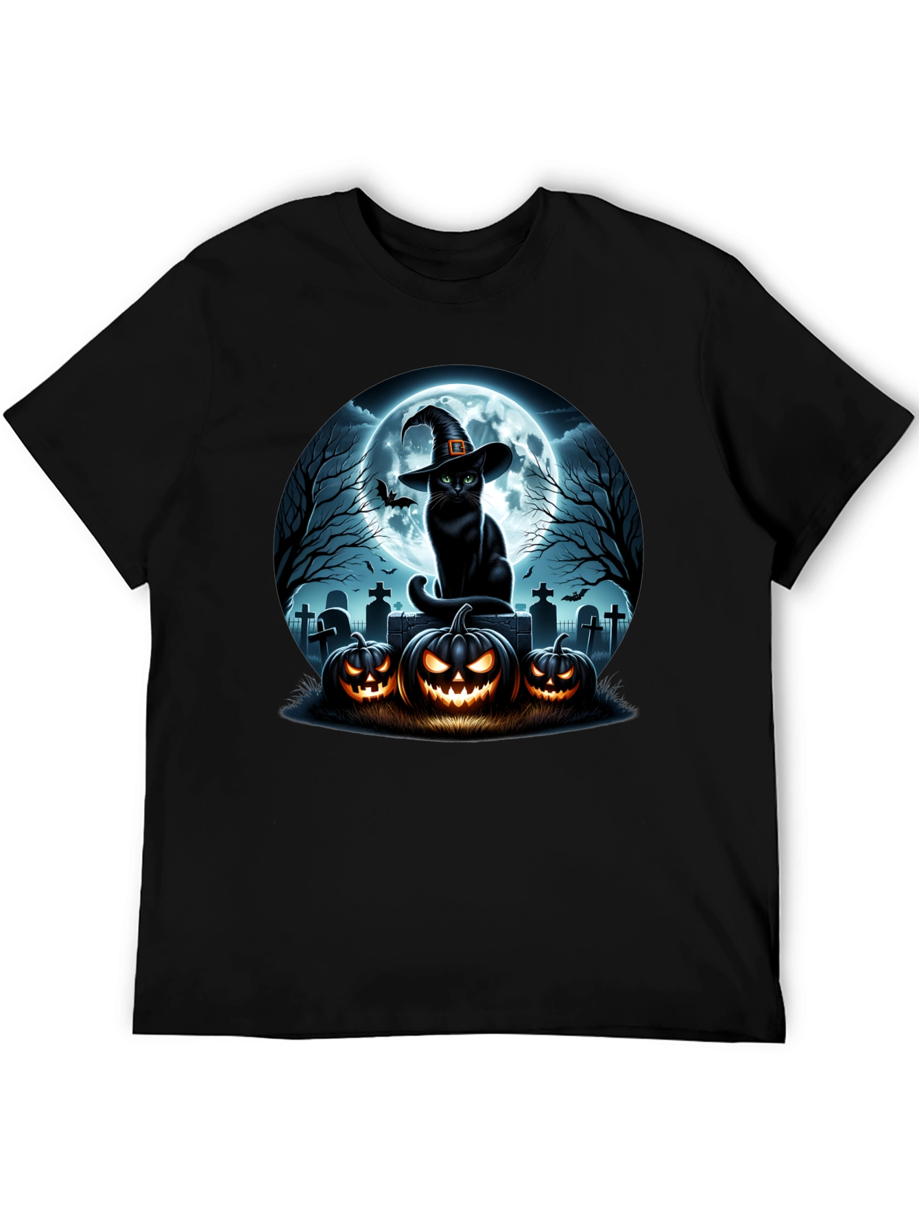 Halloween Cat Pumpkin T-Shirt