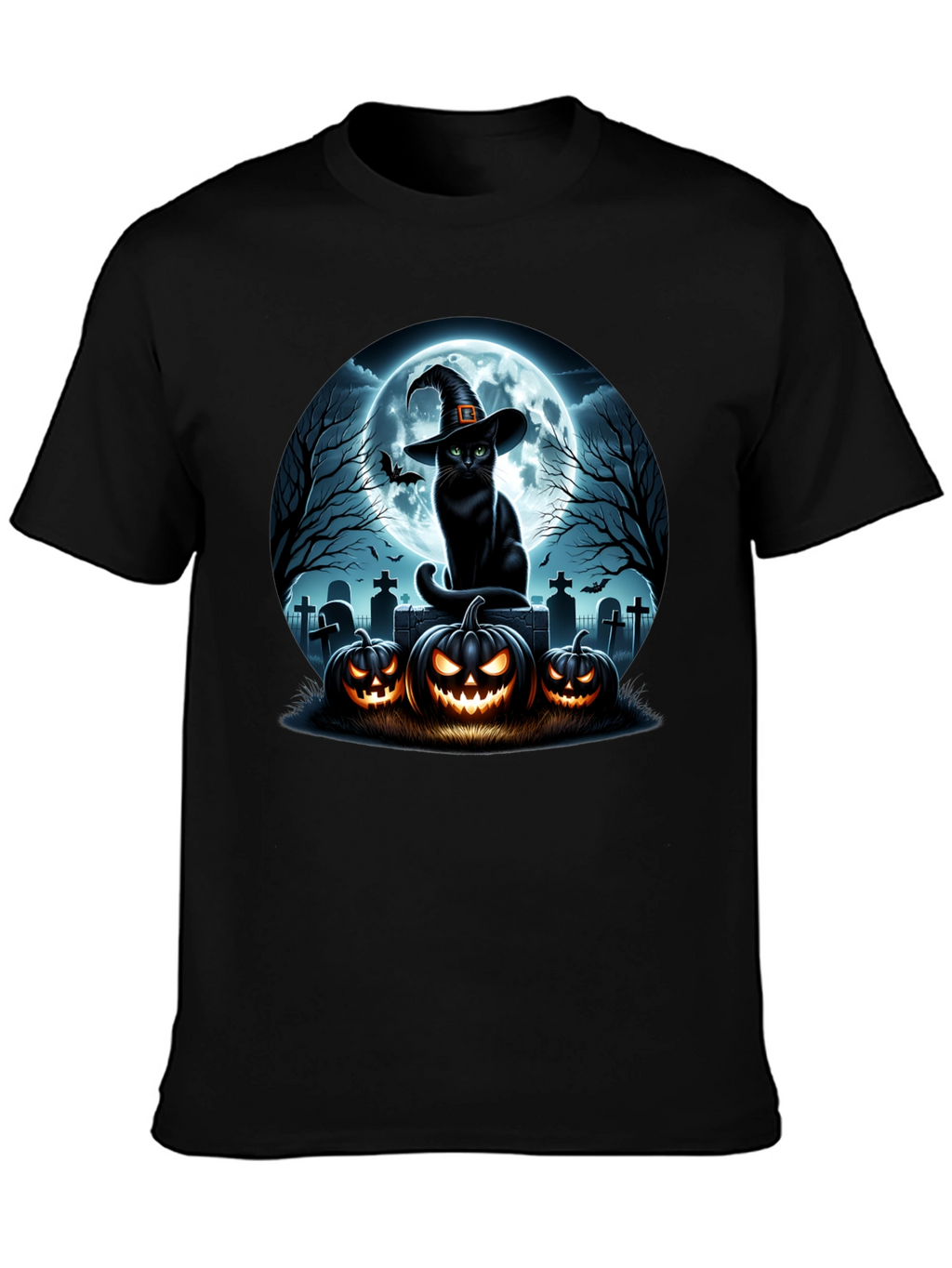 Halloween Cat Pumpkin T-Shirt