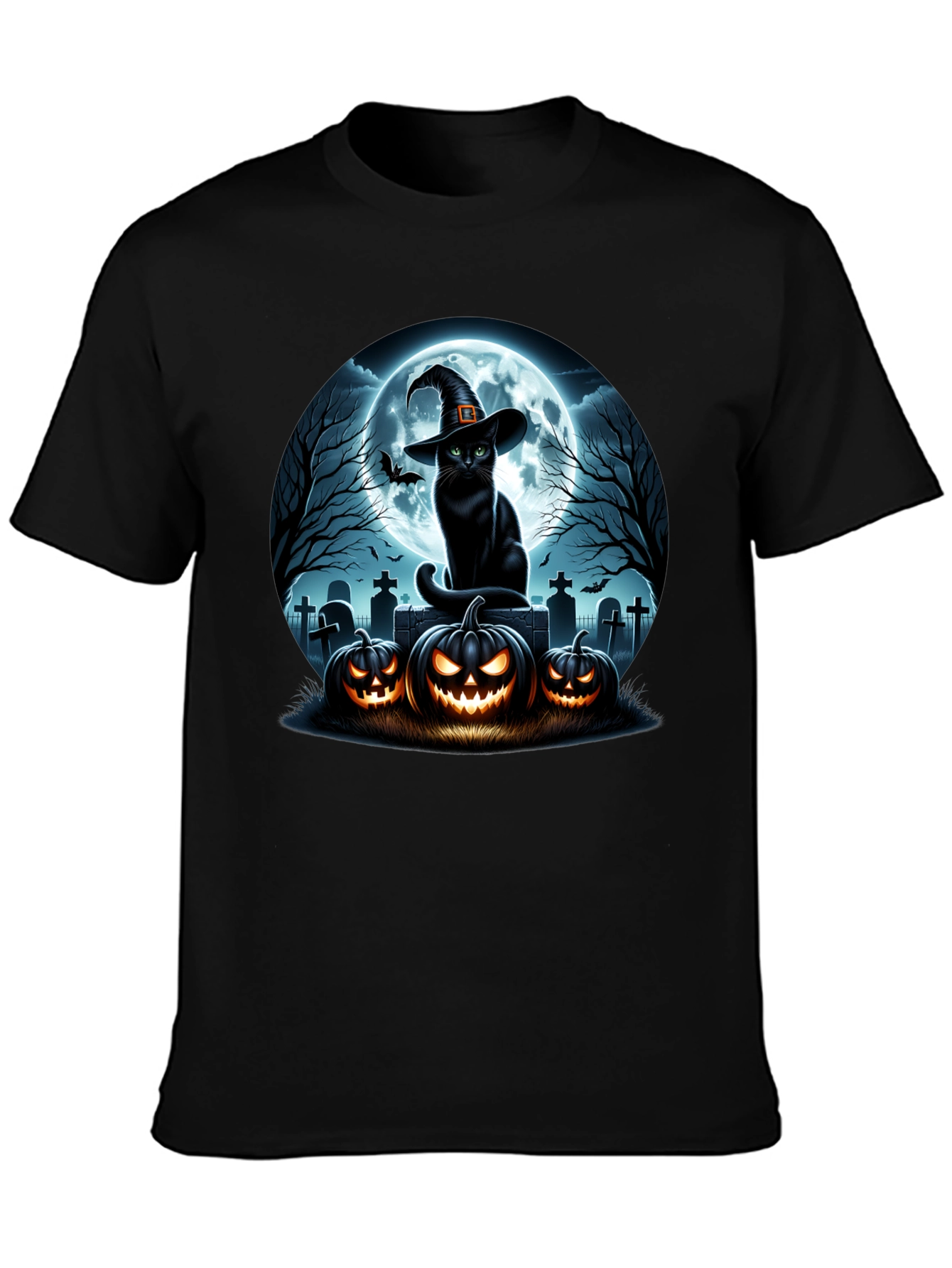 Halloween Cat Pumpkin T-Shirt