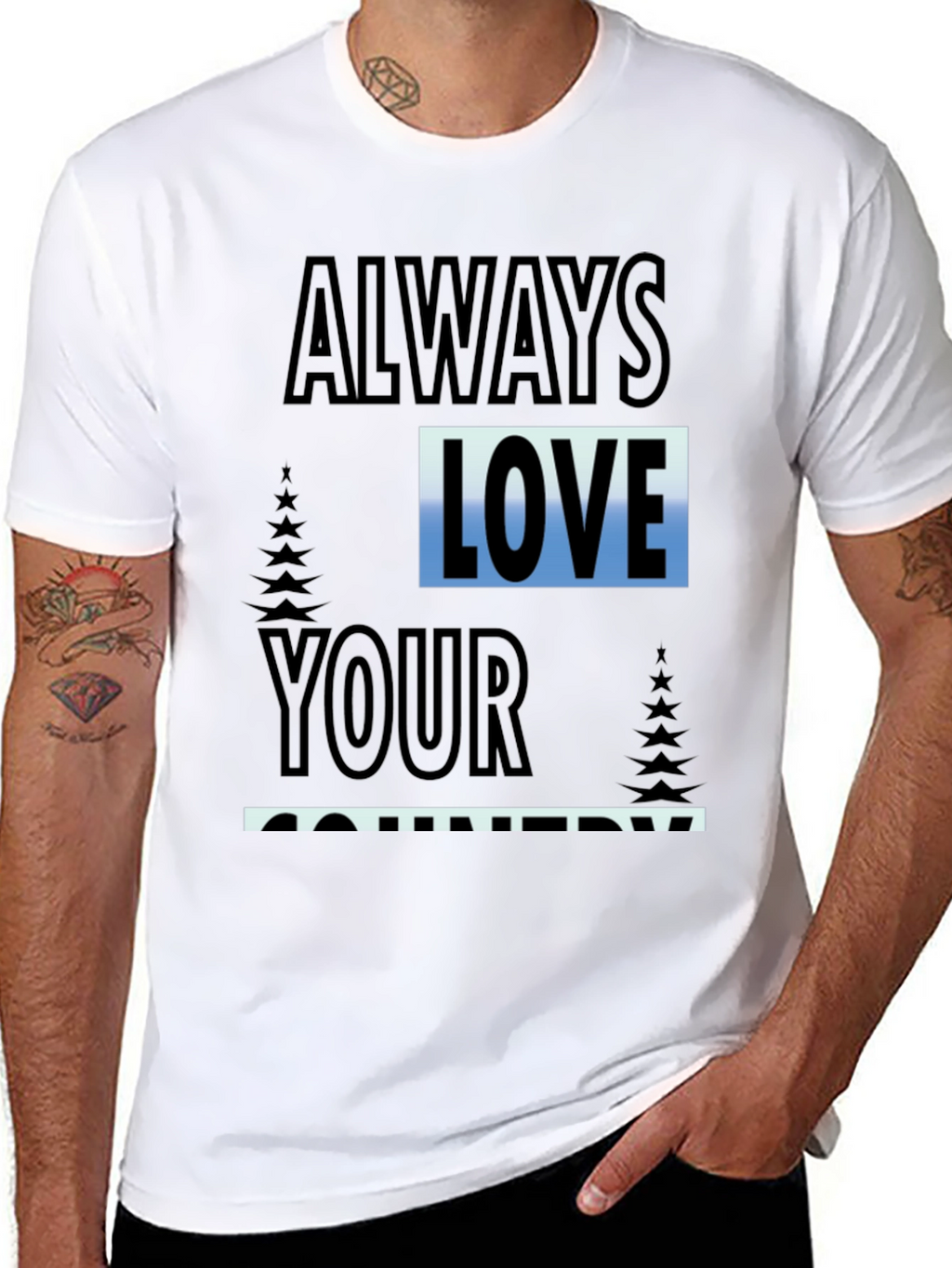 Always Love Your Country Graphic Tee