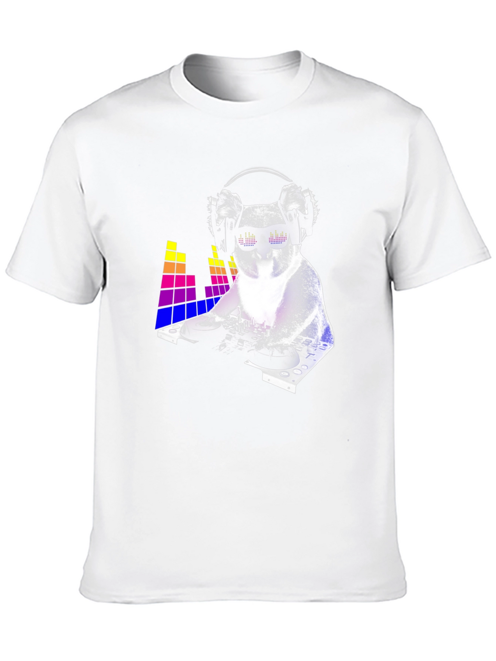DJ Koala Graphic Tee - Black Cotton Blend