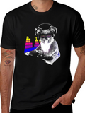 DJ Koala Graphic Tee - Black Cotton Blend