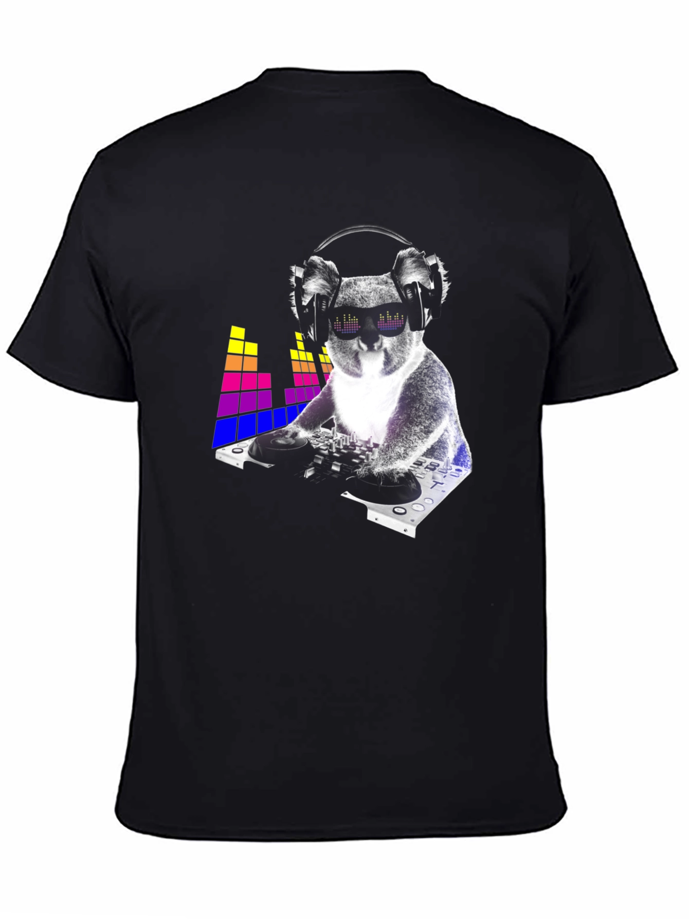 DJ Koala Graphic Tee - Black Cotton Blend