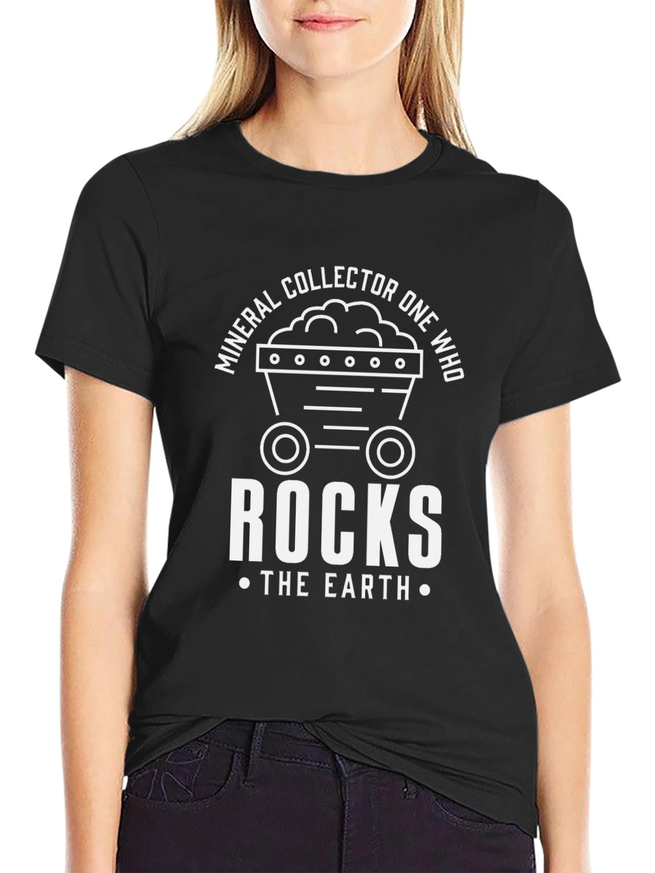 Mineral Collector Rocks the Earth Black T-Shirt