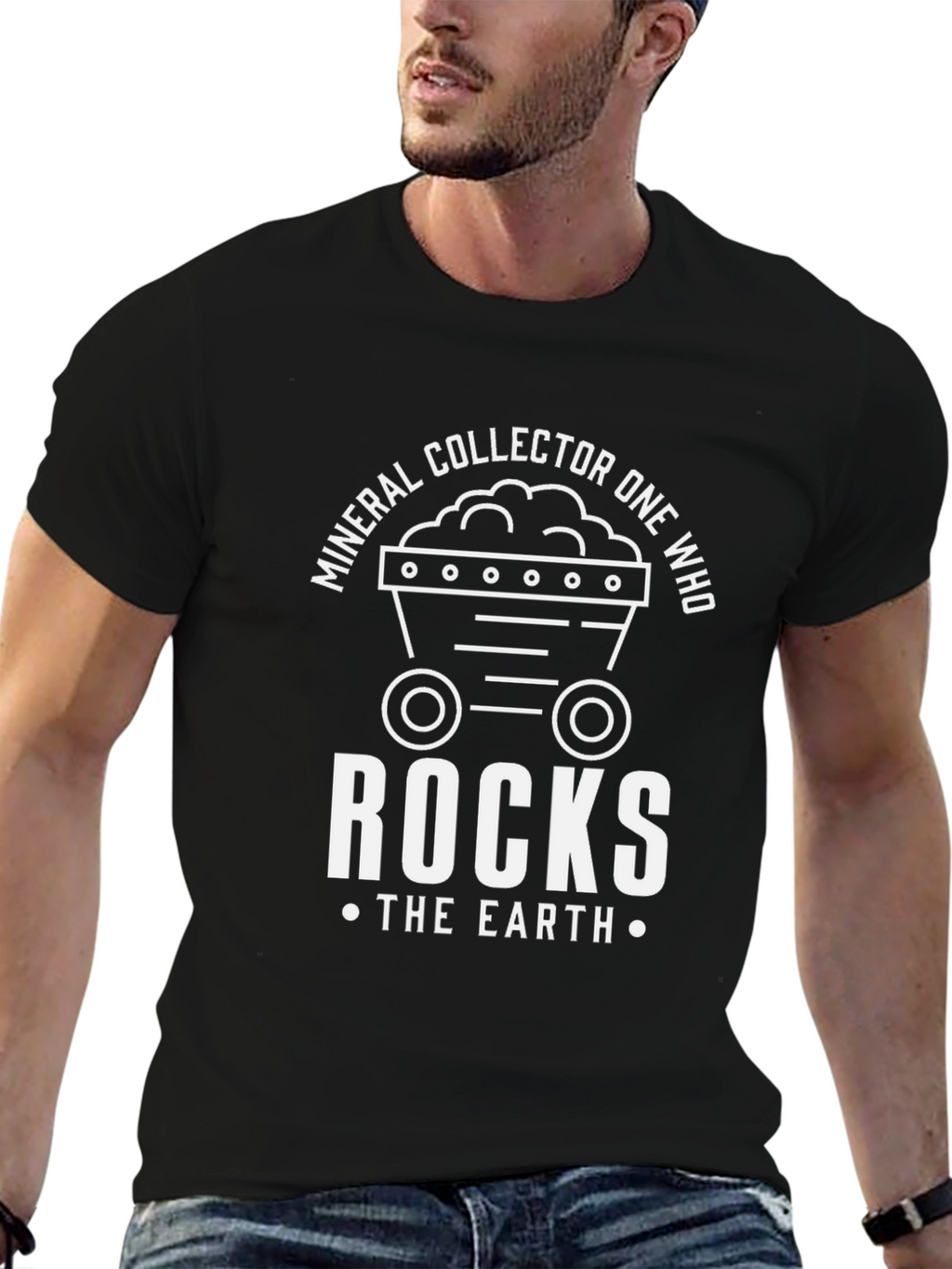 Mineral Collector Rocks the Earth Black T-Shirt