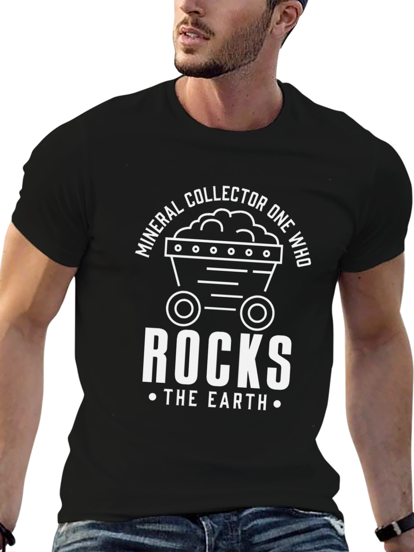 Mineral Collector Rocks the Earth Black T-Shirt