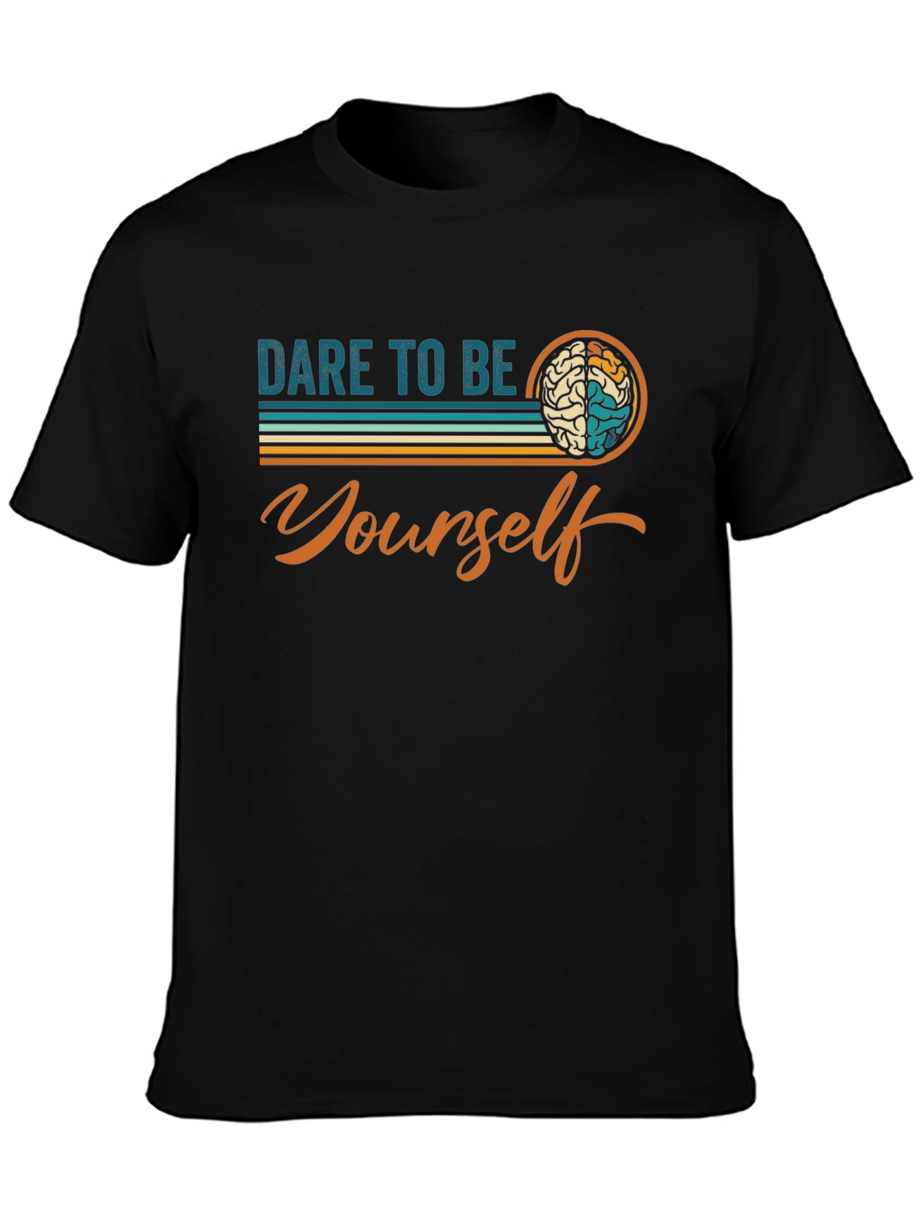 Dare To Be Yourself Graphic Tee - Black