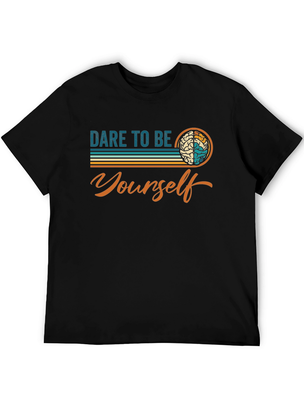 Dare To Be Yourself Graphic Tee - Black