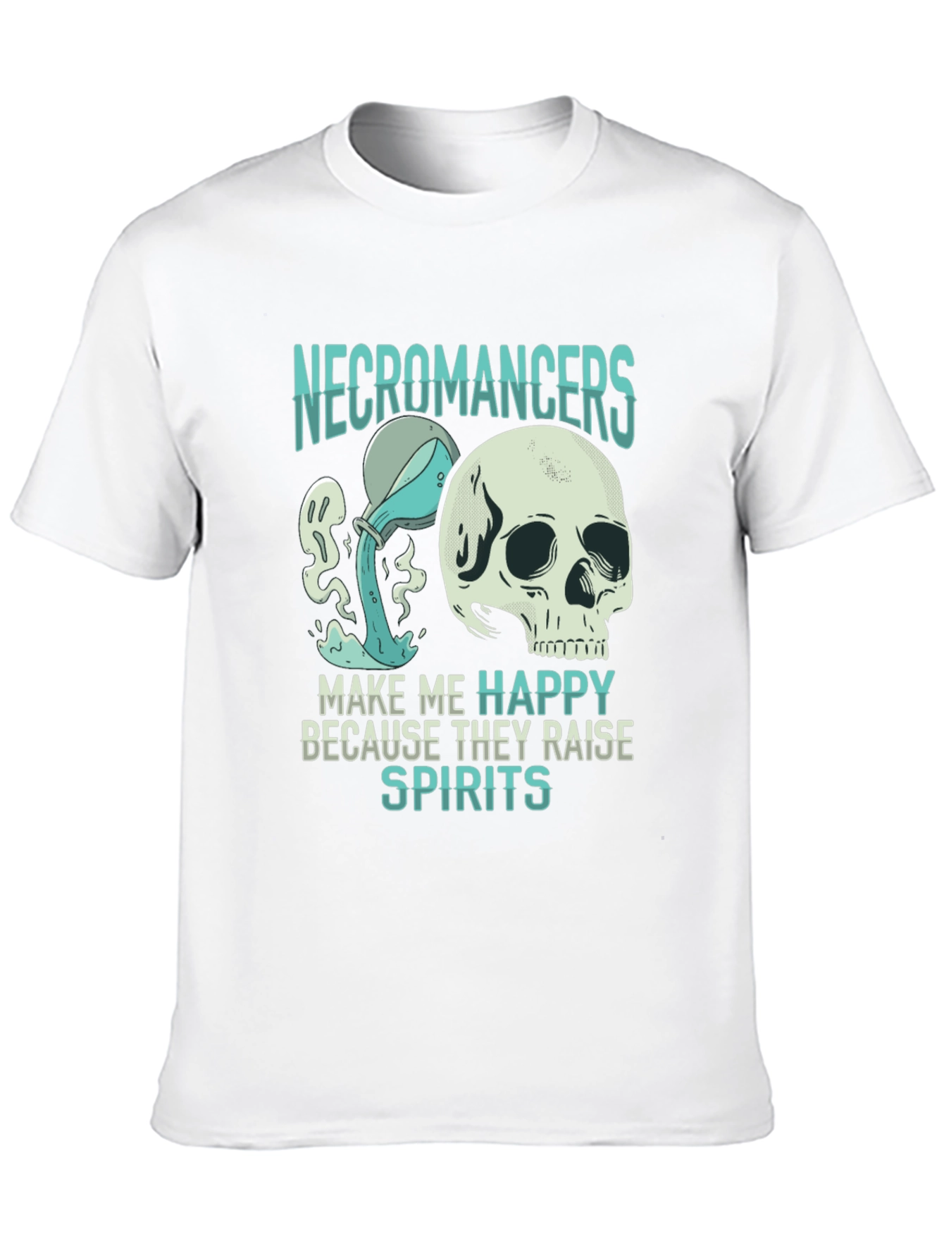 Necromancer Skull Graphic T-Shirt