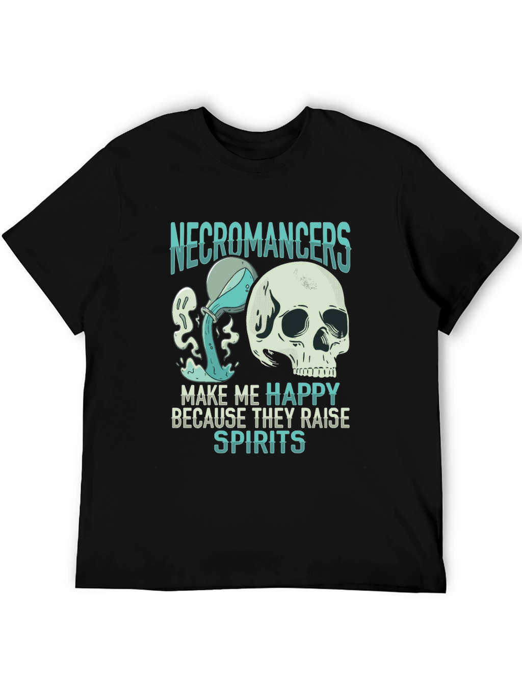Necromancer Skull Graphic T-Shirt