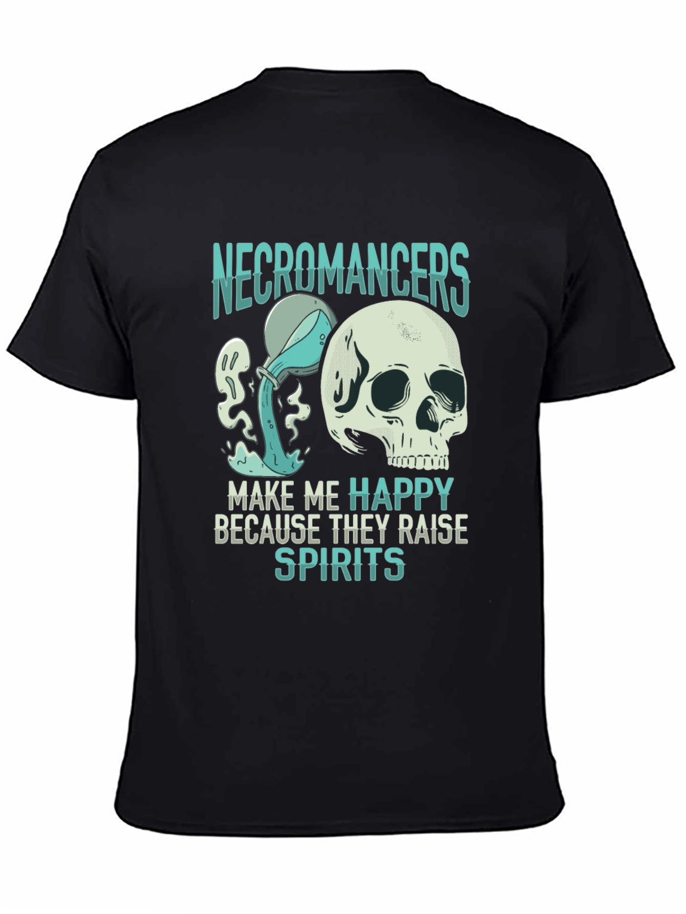 Necromancer Skull Graphic T-Shirt