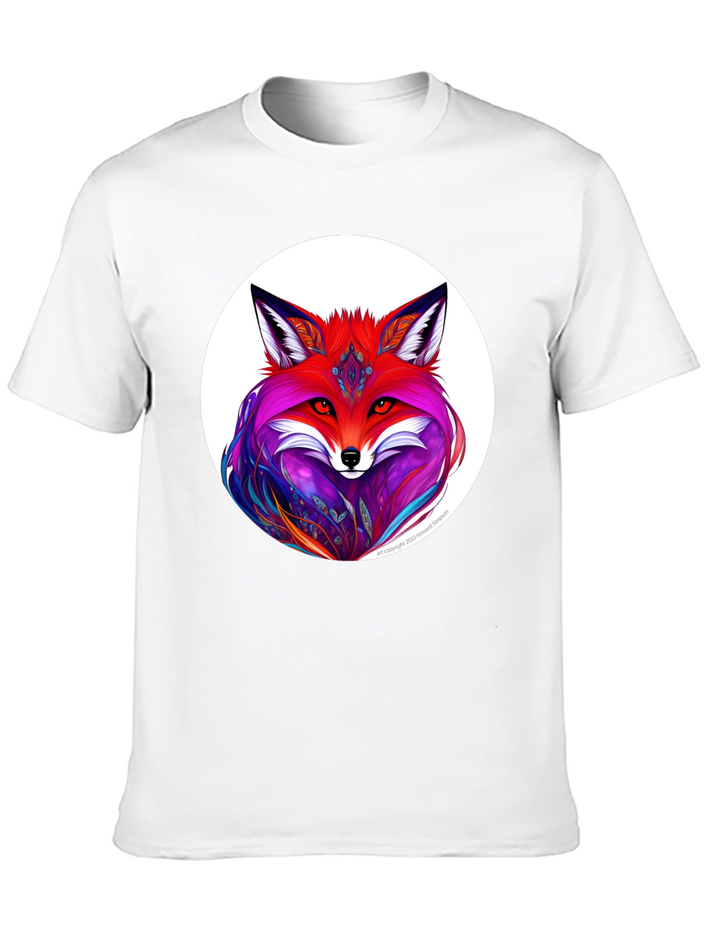 Vibrant Fox Graphic Tee - Unique Artistic Design