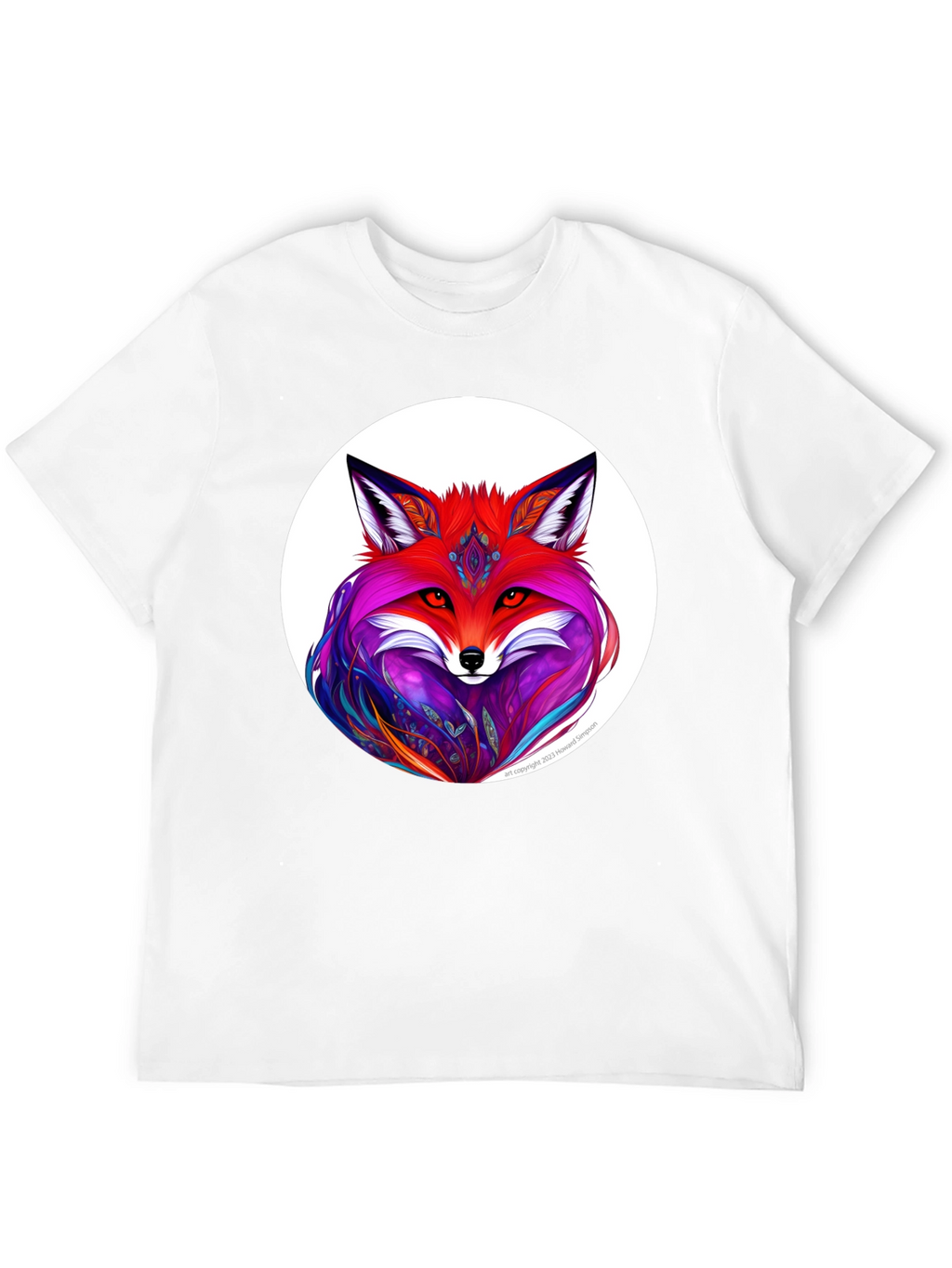 Vibrant Fox Graphic Tee - Unique Artistic Design