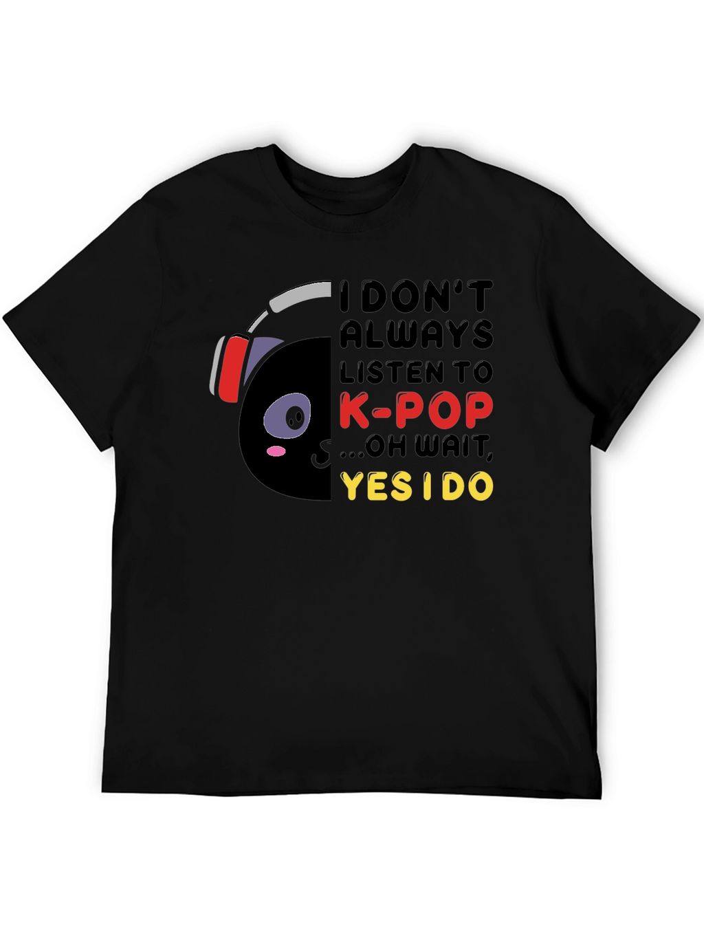 K-Pop Lover T-Shirt - Black Graphic Tee