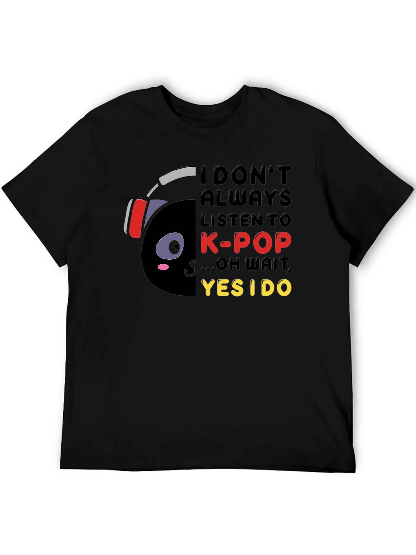 K-Pop Lover T-Shirt - Black Graphic Tee