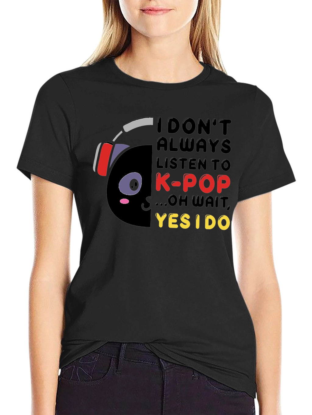 K-Pop Lover T-Shirt - Black Graphic Tee
