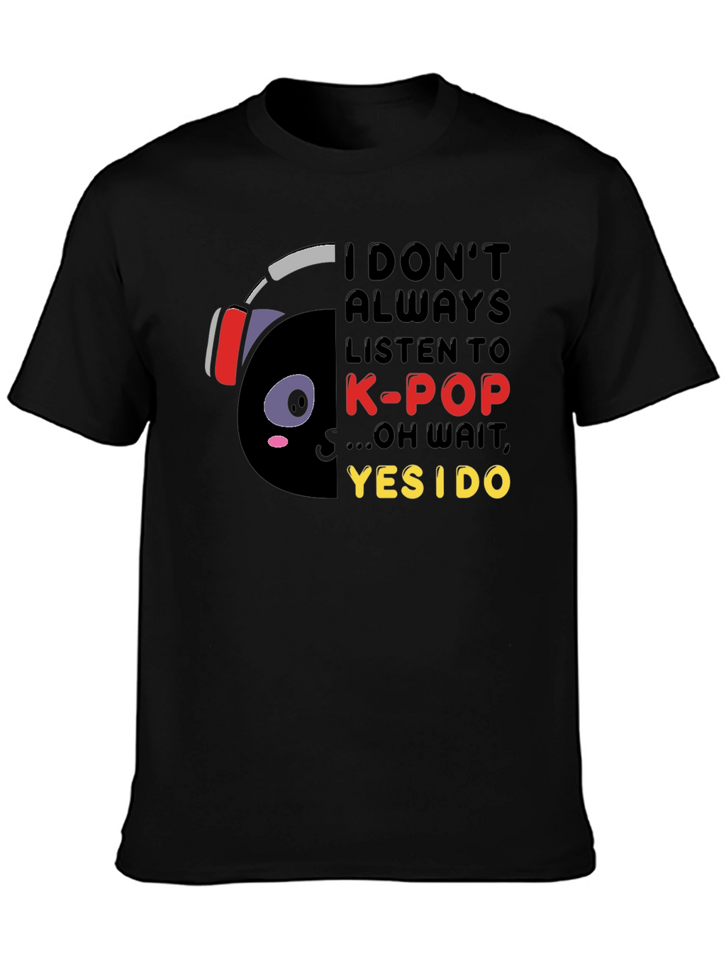 K-Pop Lover T-Shirt - Black Graphic Tee