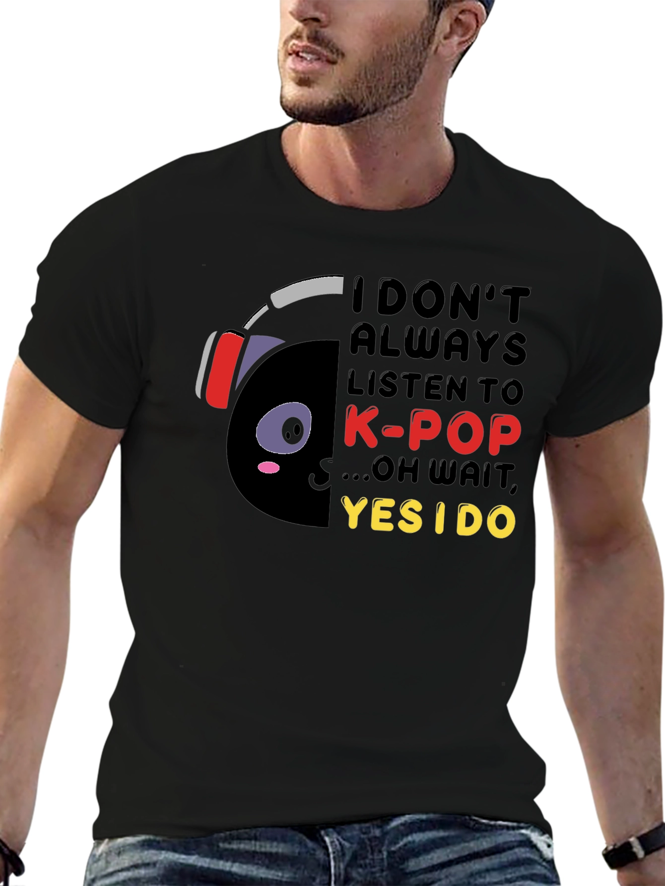 K-Pop Lover T-Shirt - Black Graphic Tee