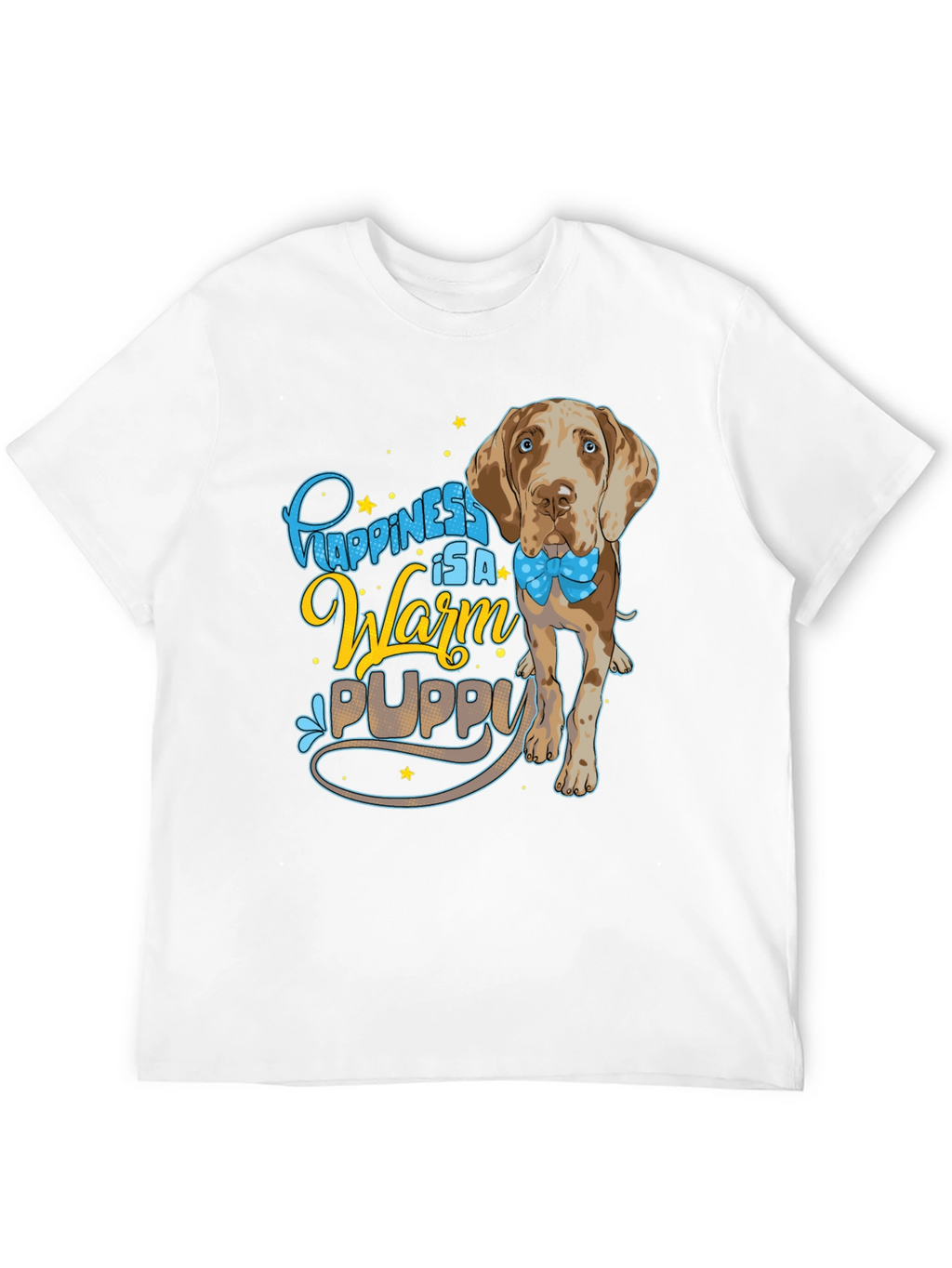 Happiness Warm Puppy Dog T-Shirt Cute Graphic Tee