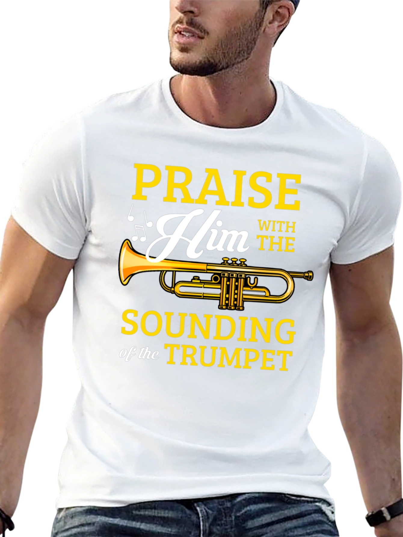 Praise Him Trumpet Graphic T-Shirt