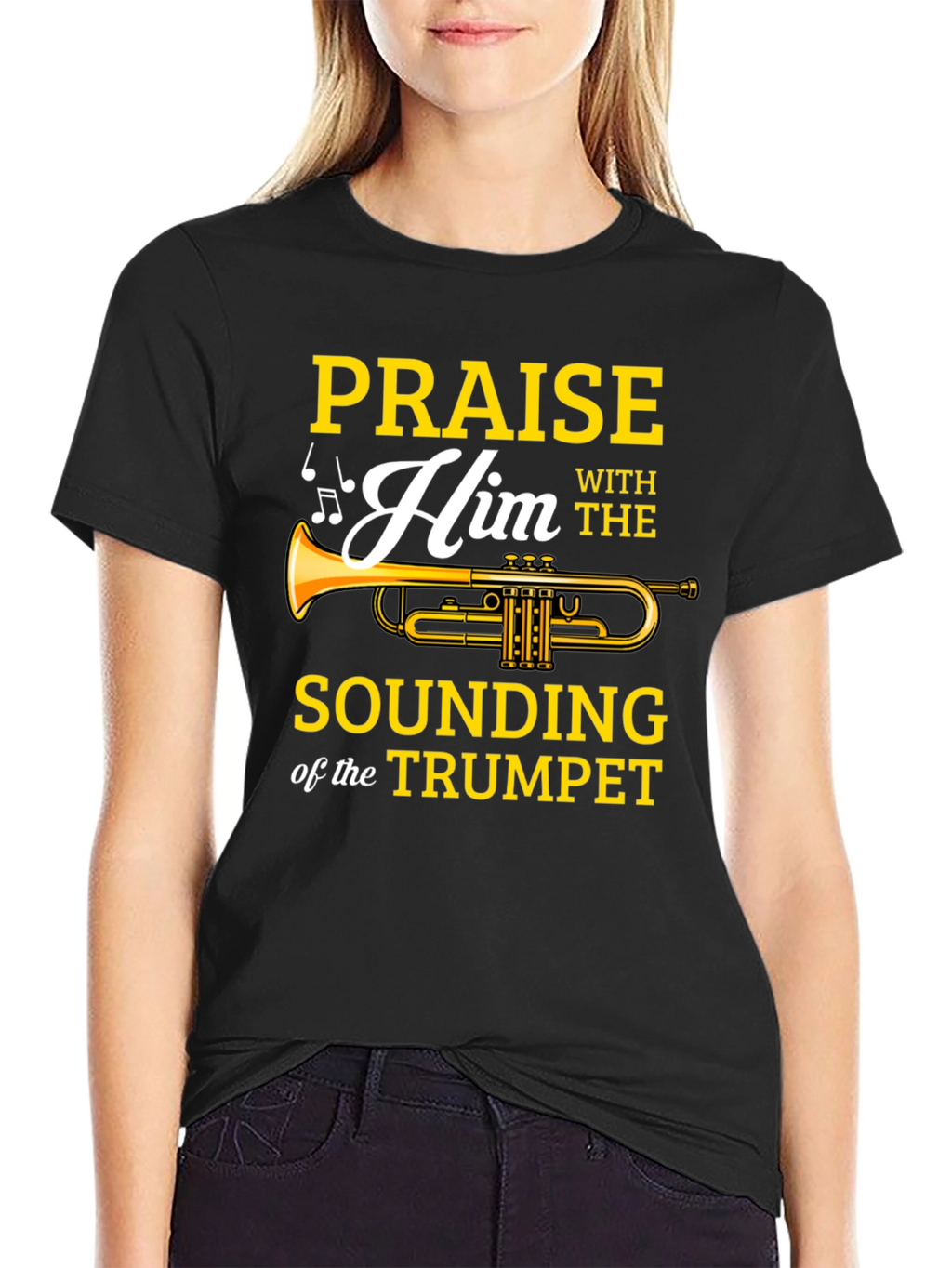 Praise Him Trumpet Graphic T-Shirt