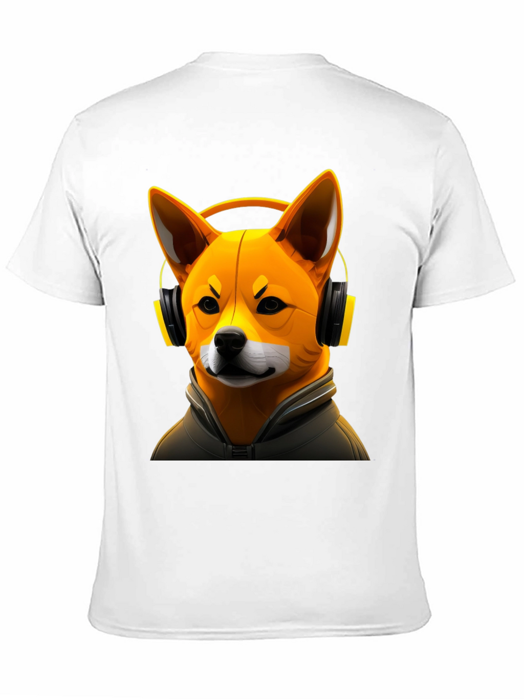Dog DJ Graphic Tee - Shiba Inu with Headphones